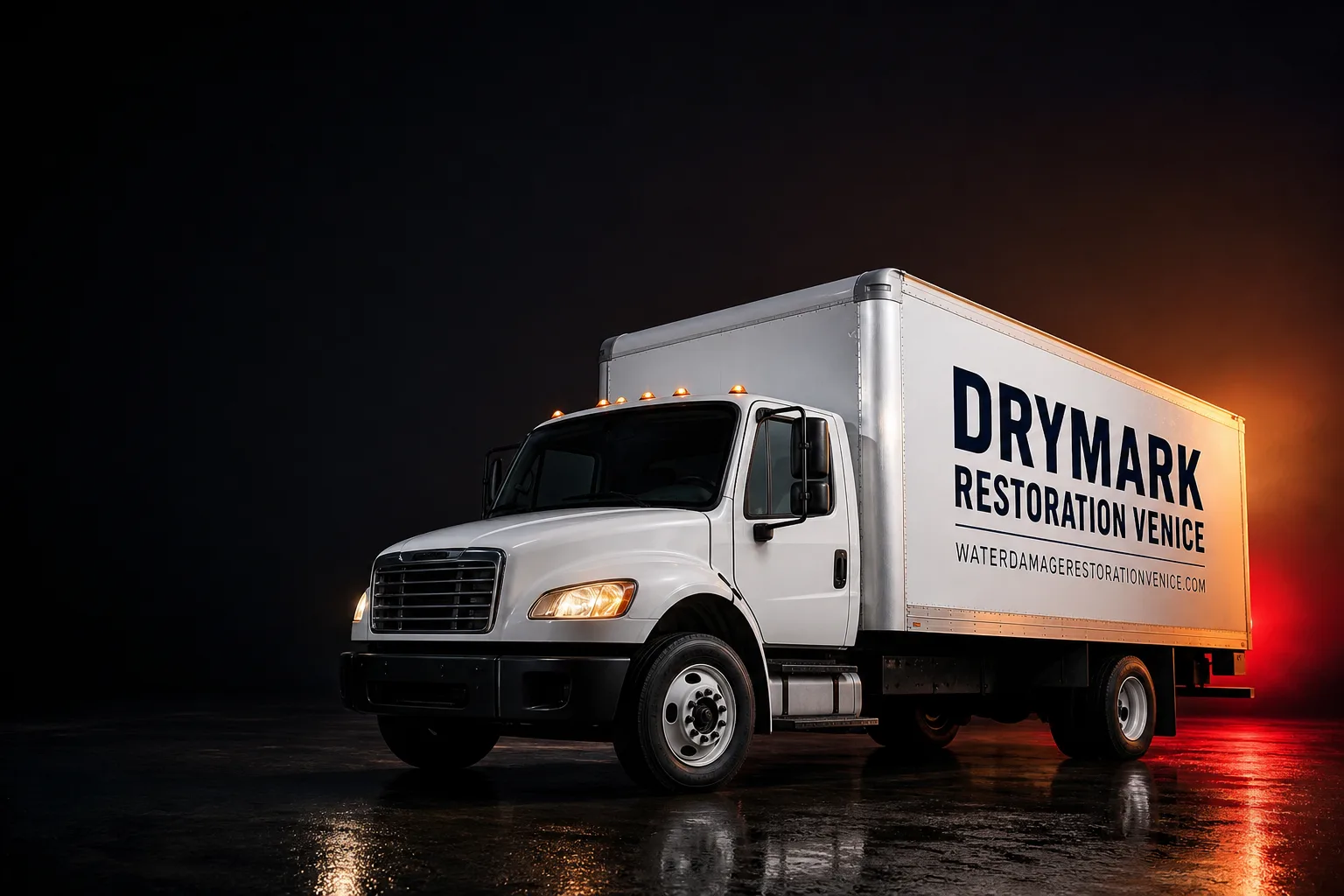 DryMark Restoration Venice damage restoration service vehicle and crew in Venice, CA